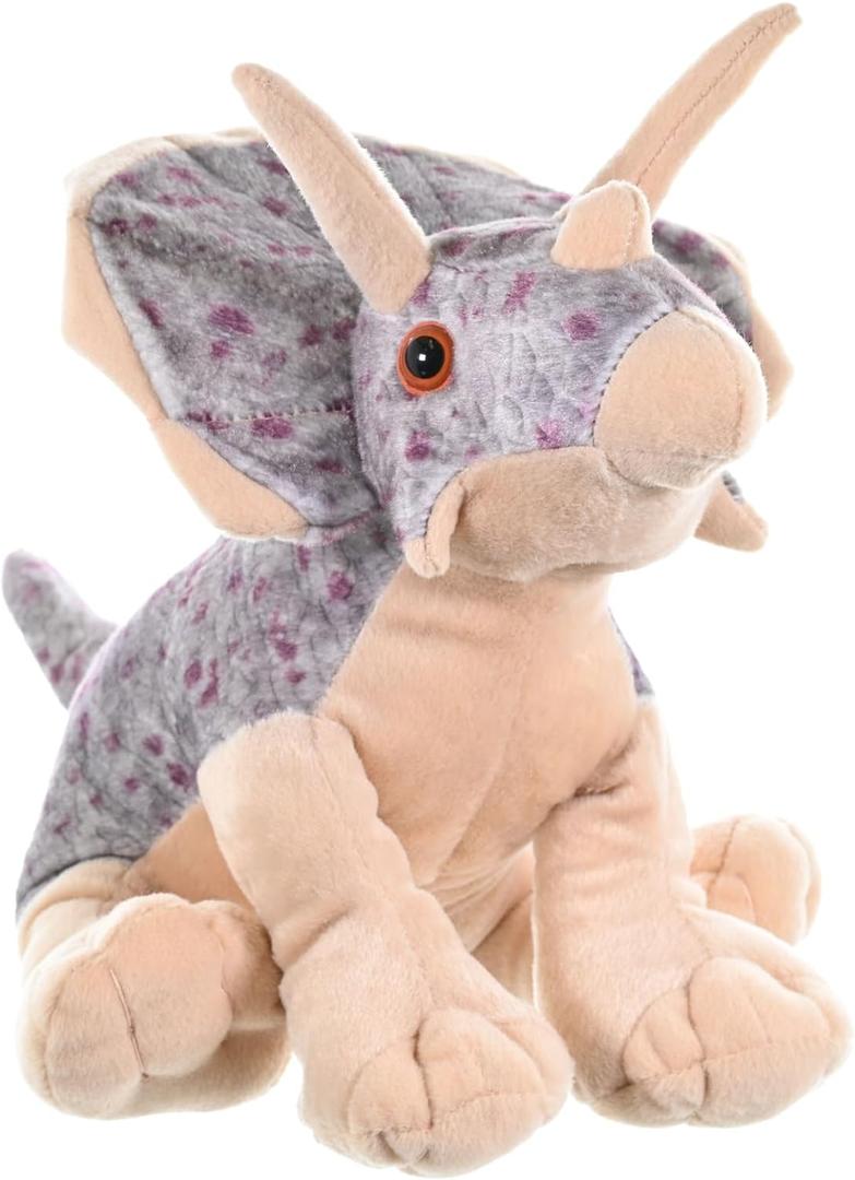 Wild Republic Triceratops Plush, Dinosaur Stuffed Animal, Plush Toy, Gifts For Kids, Cuddlekins 12", Multicolor, Model:10960