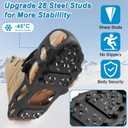 Ice Snow Traction Cleats for Shoes and Boots Non-Slip Crampon Snow Cleats for Winter Walking on Snow and Ice Boots Cleats for Men Women Walking Jogging Hiking