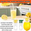 2 x 2pcs Screw Top Lemon Squeezer, 2025 New Manual Juicer Hand Press with Built-In Filter Citrus Lime Orange Handheld Squeezer for Drinks Cooking Cocktails (Yellow, Green)