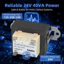40VA HVAC Transformer 120/208/240V to 24V Direct Replacement for Goodman Amana 0130M00138S, GT4031F, Honeywell AT140A1018, Robertshaw 620 Series & More | 24 Volt Furnace & AC Control Transformer