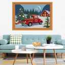 Redxing Stamped Cross Stitch Kits Embroidery kit for Beginners Adults Full Range of Embroidery Patterns Starter Kits DIY Printed Cross Stitch Kits Needlepoint Kits 11CT-Joy Christmas 15.7x19.7 inch