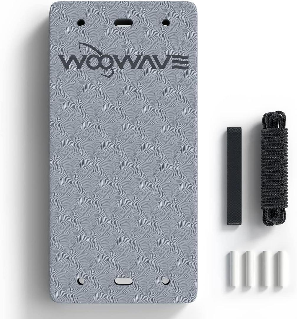 WOOWAVE Flat Fender Prevent Scratches for Yacht Motorboat Boat Bumper, 3 Layer EVA Boat Fender with Rope (3 Size, Blue/Gray to Choose), 24"