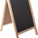 BangQiao Freestanding Wooden A Frame Double Sided Chalkboard for Tabletop Menu Board, Wedding Message Sign