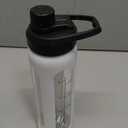 2.0 Fitness | Protein Shaker Made of Glass | Protein Shaker | Drinking Bottle | with Spiral Ball | 24 oz (White)