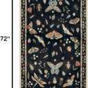 Lahome Insect Washable Runner Rug, 2x6 Kitchen Runners for Hallways 6 Feet Non Slip, Soft Laundry Room Rug Ultra-Thin Long Carpet for Bathroom Bedroom Entryway Vionnet, Black