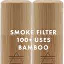 Ayrlume Personal Bamboo Smoke Air Filter 2 Pack - Odor and Smoke Eliminator - Travel Size Compact Filter - 100+ Uses Each