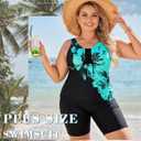 LALAGEN Womens 2026 Plus Size Tankini Swimsuits Rash Guard Capris Athletic Two Piece Swimwear Bathing Suits for Women  (L)