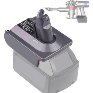 Dyson V6 Battery Adapter for Milwaukee M18 18V Battery to for Dyson V6 SV03 SV04 SV09 DC62 DC59 Fluffy Vacuum Converter (Only MIL18V6 Adapter)