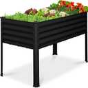 Best Choice Products 48x24x30in Galvanized Raised Garden Bed, Metal Elevated Planter Box, Vegetable Garden for Backyard, Patio, Balcony - Black