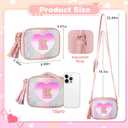 Personalized Toddler Purse for Girls 210, Cute Little Girl Purse & Kids Wallet, Small Initial Shoulder Crossbody Bag, Birthday & Christmas Gift for Daughter(Rainbow,E)