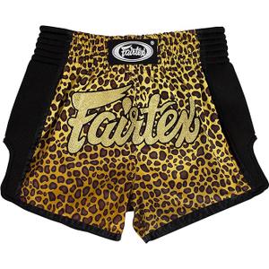 Fairtex Slim Cut Muay Thai Boxing Shorts, Fairtex Slim Cut Muay Thai Boxing Shorts - BS1709 (Leopard Skin, X-Small)