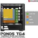 RAIJINTEK PONOS TG4, Mid-Tower PC Case, with Tempered Glass (Front & Side), EEB M/B, Comes with 4pcs 12025 ARGB Fans, Compatible with Max. 390mm VGA Card, USB3.0 and Magnetic Dust Filters