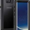 Lanhiem for Samsung Galaxy S8+ Plus Case, IP68 Waterproof Dustproof Case with Built-in Screen Protector, Rugged Full Body Shockproof Protective Phone Cover for Galaxy S8 Plus (Black)