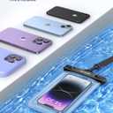 Lamicall Waterproof Phone Pouch Case - [2 Pack][Easy Lock & Heavy Duty] IPX8 Water Proof Cell Phone Dry Bag for Beach, Gift Protector for iPhone 17 16 15 14 13 12 11 Pro Max Plus Air, Galaxy S25, 4-7"