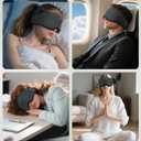 LC-dolida Bamboo Cotton Bluetooth Sleep Mask, 2 in 1 3D Soft Sleep Mask with Sleep Headphones, Sleep Eye Mask with Timming Setting, Blackout Sleeping Mask for Side Sleepers, Women Men, Grey