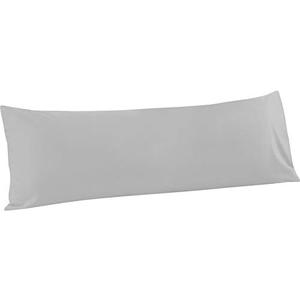 FLXXIE Body Pillow Cover - Super Soft Microfiber 20x54 Body Pillow Case - Envelope Closure, Wrinkle, Stain Resistant Light Grey Body Pillowcase, 20x54, White