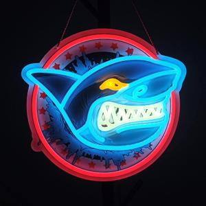 13x13 inch Shark Neon Sign Art Wall Lights for Beer Bar Club Bedroom Hotel Pub Cafe Wedding Birthday Party Gifts