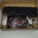 Gaming Keyboard and Mouse and Mouse pad and Gaming Headset, Wired LED RGB Backlight Bundle for PC Gamers and Xbox and PS4 Users - 4 in 1 Edition Hornet RX-250
