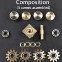 Pure Brass Fidget Cube Fidget Spinner Gears Linkage Fidget Toy Hand Spinner Metal DIY EDC Focus Meditation Break Bad Habits ADHD (Brass)