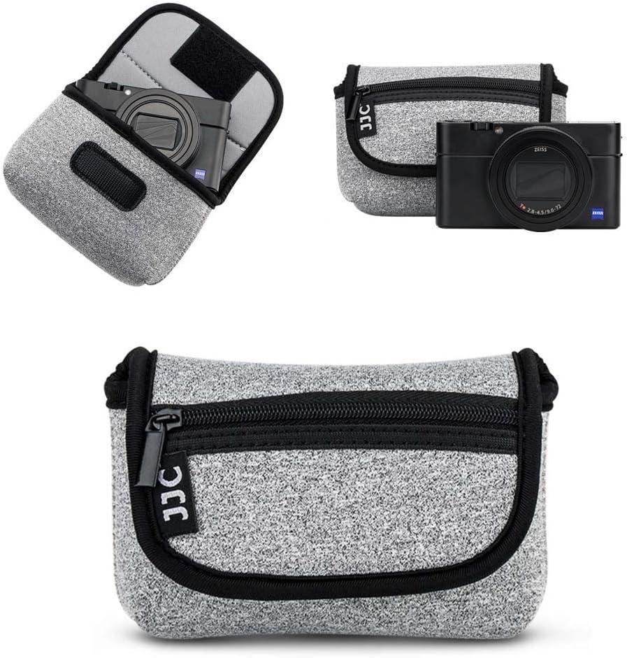 JJC Compact Camera Case Travel Pouch Sleeve for Sony ZV-1 II ZV1II ZV1F ZV-1F ZV1 RX100 VII VI VA Canon G7X G5X G9X SX740 Ricoh GR IV III Olympus TG-7 TG-6 TG-5 TG-4 Fujifilm XP130 XP140 XP90 & More
