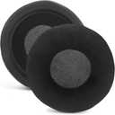 Velour Ear Pads 100 mm Universal Replacement Ear Pads Cushions Suitable Many Large Headphones Round Memory Foam Earpads Compatible with Beyerdynamic, Sennheiser, AKG, ATH, Sony & More - Black, 100mm