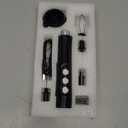 Rechargeable Milk Frother Handheld with 3 Detachable Stainless Steel Whisks, 3 Speed Adjustable Electric Whisk Foam Maker, Handheld Drink Mixer, Frother Wand for Coffee, with Storage and Charging Base (Black)