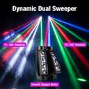 JCYWFLODY Spider Moving Head DJ Light, 8x10W LED Stage Lights RGBW Sound Activated DMX512 Control DJ Lights for Parties Club Pub Disco Live Show Wedding Event Stage Lighting, 2 Packs