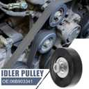 X AUTOHAUX 06B903341 Car Accessory Drive Belt Idler Pulley Serpentine Belt Idler Pulley for Audi A4 1.8L 2002-2006 for Audi A4 2.0L 2005-08