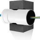 3" ID Cable Pass Through Wall Port Fits 4.9" - 7" Wall Thickness Provides White Solid Channel Pass Cables from One Side of Barrier to The Other for Home Office Indoor Use