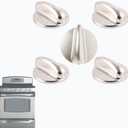 Updated WB03K10303 Stove Knobs Replacement for GE Profile Cooktop & Oven Range, Heavy-Duty Metal Burner Control Knobs, Fit WB03K10208, AP4980246,1810427, etc 5 Packs (Not Universal)