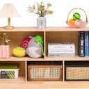 Wooden Storage Cabinet, 5-Section Montessori Shelf, Kids Toy Storage Organizer Bookshelf for Kids Rooms, Classroom, Playroom, Nursery, (44.5")