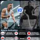 Weighted Ropeless Battle Ropes for Home Gym: 2PCS Heavy Duty Cordless Battle Ropes for Strength Building, HIIT Workout and Low-Impact Aerobic Training for Men & Women