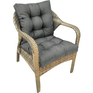 Outdoor Wicker Chair Cushion Waterproof Non Slip Patio Cushions for Outdoor Furniture,Thicken Indoor Chair Seat Pad for Dorm Office Dark Grey 41.7"*20.8"*3.5"