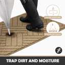 Door Mat Indoor Doormat, Brown Entryway Rug Door Mats Non-Slip Rubber Backing,Heavy Duty Low-Profile Entrance Rugs, Absorbent Resist Dirt Doormats Floor Door mat for Entryway,32"x48"