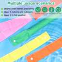 6pcs Cooling Neck Wraps, Cooling Bandana with Button Neck Cooler Ice Scarf for Women Men Summer Cycling Outdoor Must-Have Gift Sport Activities