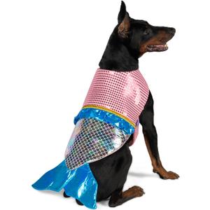 cyeollo Dog Costumes for Large Dogs Sparkly Mermaid Cosplay Clothes Pet Costme Birthday Party Outfit Dog Halloween Costumes Size XL (Pink) cyeollo Dog Costumes for Large Dogs Sparkly Mermaid Cosplay Clothes Pet Costme Birthday Party Outfit Dog Halloween Costumes Size XL (Pink)
