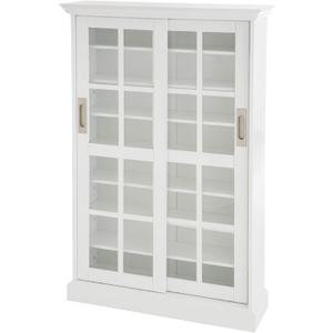 Furniture HotSpot Sliding Door Media Cabinet - White