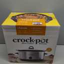 Crock-Pot 7-Quart Manual Slow Cooker, Family Size Serves 8+ People & Fits 6-lb Roast, Removable Stoneware with Warming Setting, Dishwasher Safe for Easy Cleanup, Stainless Steel