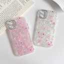 NITITOP Compatible with iPhone 11 Case Cute Flower Floral Shell Textures for Girls Women Soft TPU Slim Hard Back with Lens Protective Phone Cover - White