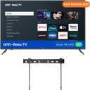 ONN 50-Inch Class 4k HDR10+ Smart TV + Free Wall Mount with Wi-Fi Connectivity and Mobile App | Flat Screen TV | Compatible with Home Kit | Alexa and Google Assistant 