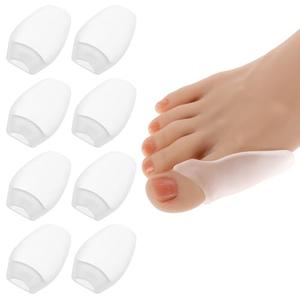 Tweruna 8 PCS Silicone Bunion Corrector, Silicone Bunion Protector Pads for Women, Clear Bunion Cushions for Women Men Big Toe, One Size