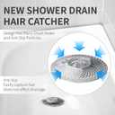 Tub Drain Protector Drain Hair Catcher,Stainless Steel Bathtub Shower Drain Hair Stopper Strainer Trap for Wash Basin Shower Bathroom Kitchen Sink to Catch Hair Debri and Foreign Objects Easil