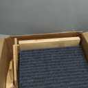 4-Pack Wooden Dog Ramp for Stairs, Anti-Slip Pet Steps for Small Dogs with Carpet Surface, Low-Angled Pet Ramps for Staircase, Steps and Stairs Assist for Injured & Aged Pets, Stairs Ramp for Dogs