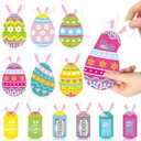 Qunclay 12 Pack Easter Gift Card Holders Easter Egg Money and Card Sleeves Holders Ornaments Bunny Ear Cash Gifts for Spring Christian Holiday Surprise Party Favors Basket Stuffers Gift Tag Decoration