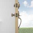 Kwikset Belleview Front Door Lock Handle and Deadbolt Set, Entry Handleset Exterior with Interior Door Knob, Antique Brass, Pick Resistant SmartKey Rekey Deadbolt Security
