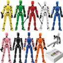 10 Pcs Action Figures T13(Assembly Required),Multi-Jointed Detachable Titan Action Figure with 10 Colors,3D Printed Dummy 13 Action Figure with Accessories for Collectors Desktop Decorations,DIY