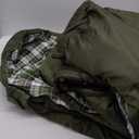 Flannel Sleeping Bag Cotton 0 Degree Cold Weather for Adults XXL Wearable Sleeping Bag 4 Seasons Waterproof with Compression Sack, Size: 90.55*35.43
