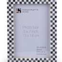 Handicrafts Home 5x7 Picture Frame, Grey & White Checkered Bone Inlay Photo Frame, Handmade Decorative Picture Frame for Wall or Tabletop Display, Modern Home Decor Frame