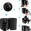 2-in-1Stroller Cup Holder with Phone Holder, 360 Rotatable Strong Clip, Large Storage Box for Stroller, Wheelchair, Walker