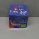 Cereal Bowls with Straws for Kids - (Set of 6 - 20-Ounce Bowls) BPA-Free Plastic Reusable Built-In Straw Bowl for Kids, Children & Toddlers, Dishwasher and Microwave Safe, Includes 3 Cleaning Brushes